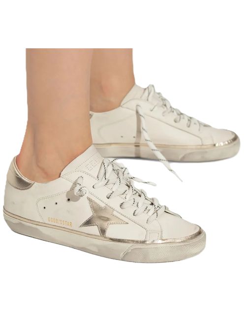 Golden Goose Distressed leather Golden Goose | GWF00101F00755810698 OPTIC WHITE/PLATINUM